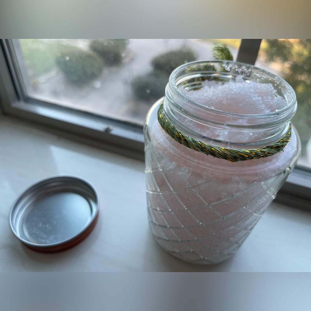 Luxury Bath Salts in a Jar; Essential Oil Bath Salts; Collagen & Hyaluronic Acid